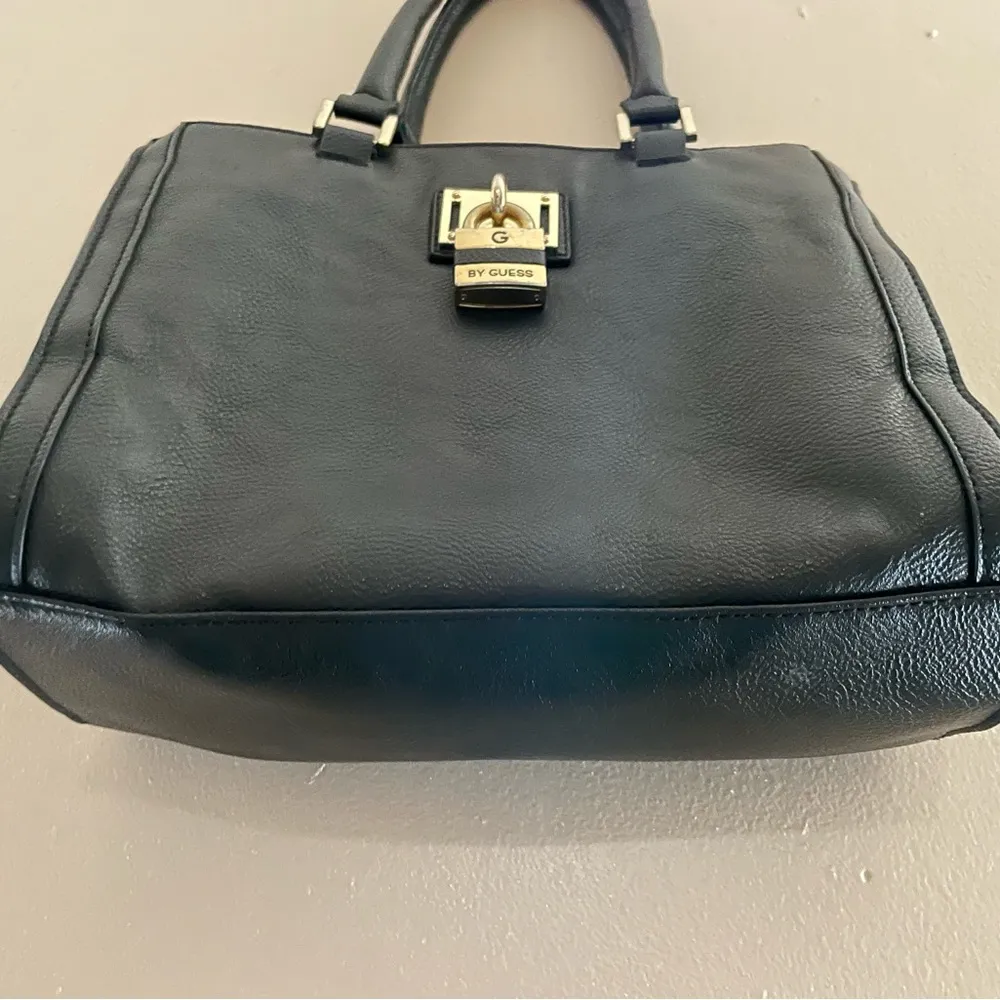 Guess Leather Handbag Black/Coal Top Handle Bag - Image 7