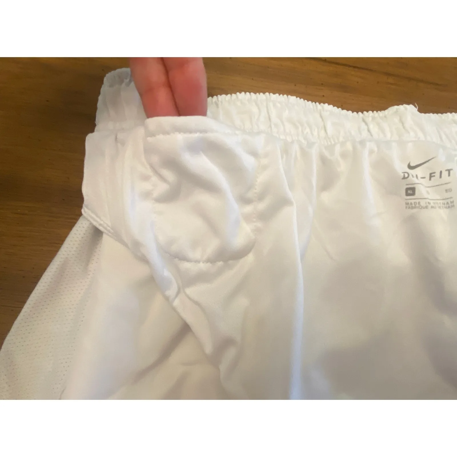 Nike Dri-FIT White Running Shorts Built-In Liner Women’s XL Training Gym Workout - Image 8