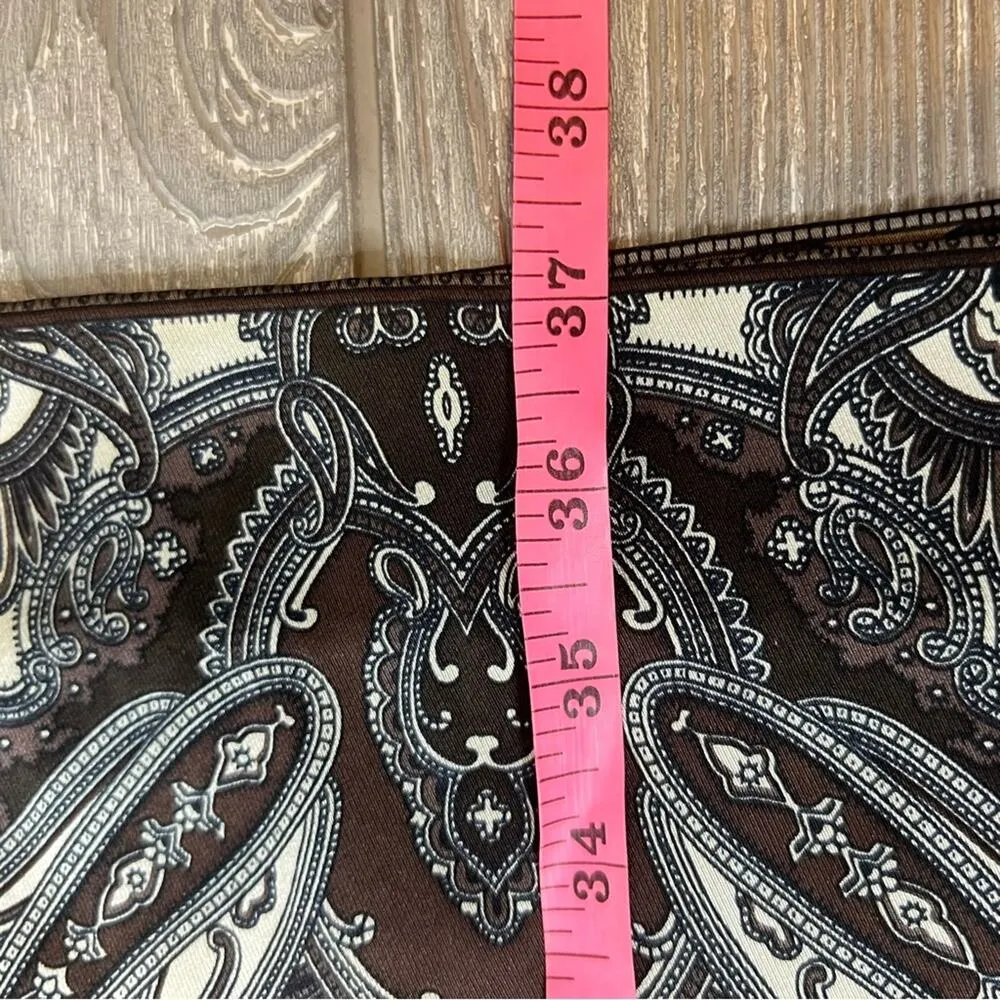 Maliparmi Italy silk paisley dress sz 44 Brown - Image 6