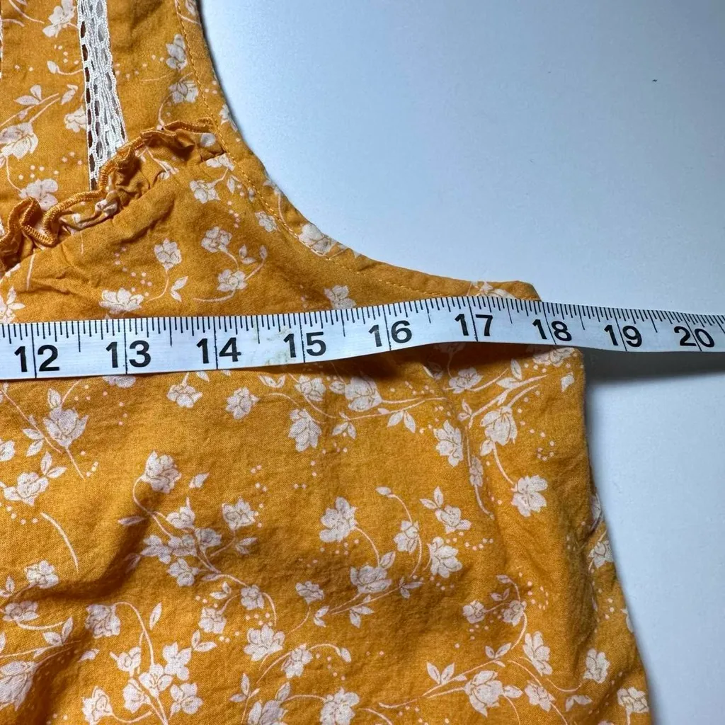 Maeve Anthropologie Martell Golden Yellow Mustard Lace Halter Top Shirt Blouse M - Image 4