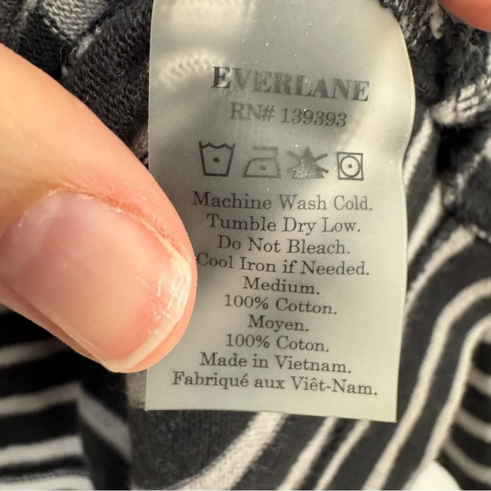 Everlane Black Grey Striped Boat Neck Sweater Womens M Casual Closet Staple Top - Image 6