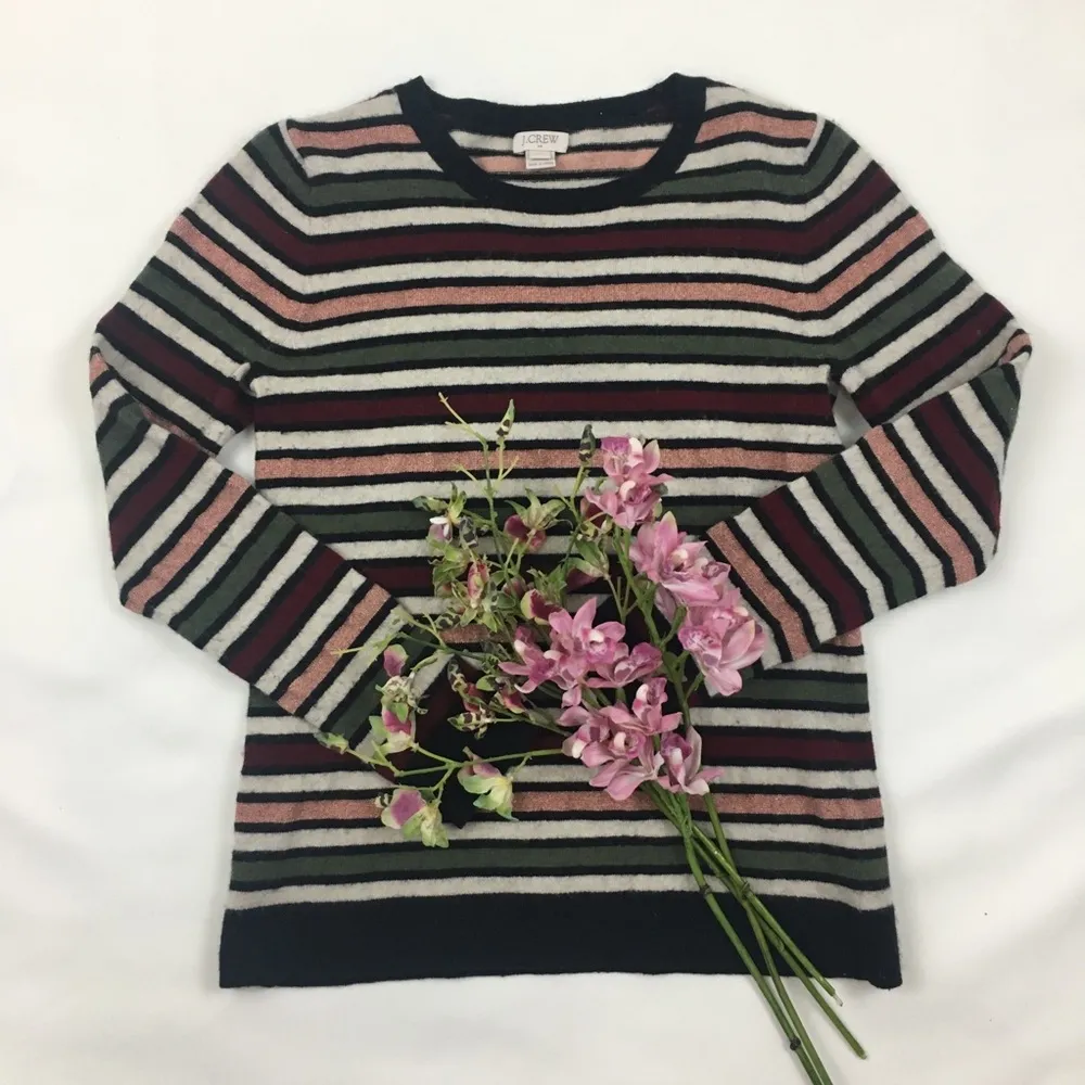 J Crew Lurex Stripe Teddie Sweater - Image 5