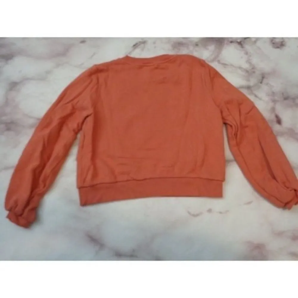 A New Day women's Medium Rust Puffed Sleeve Sweatshirt - Image 2