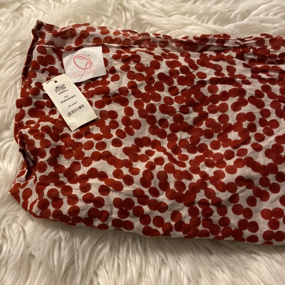 Scarf brand new Gameday girl stuff all crimson /why dot scarf long 36” wide 19” - Image 8
