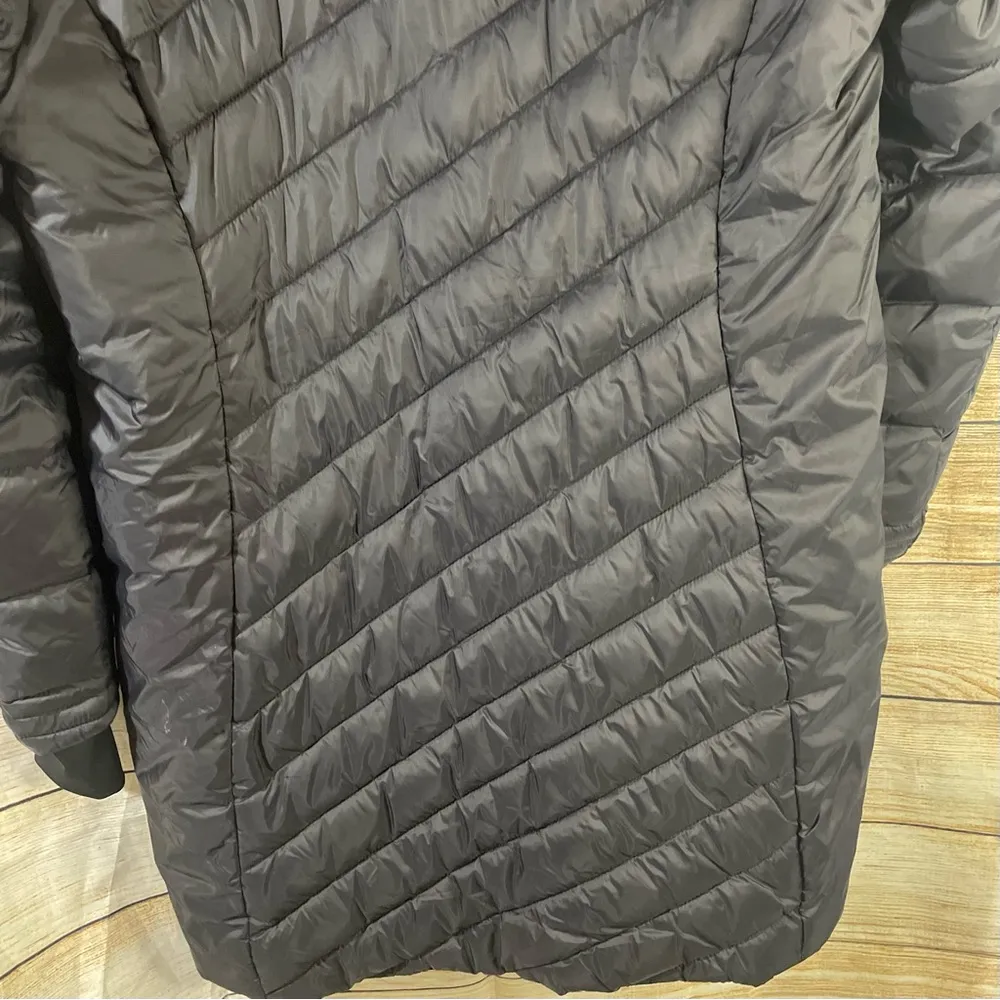 thermal water-resistant hooded longline black puffer jacket women Size XL - Image 12