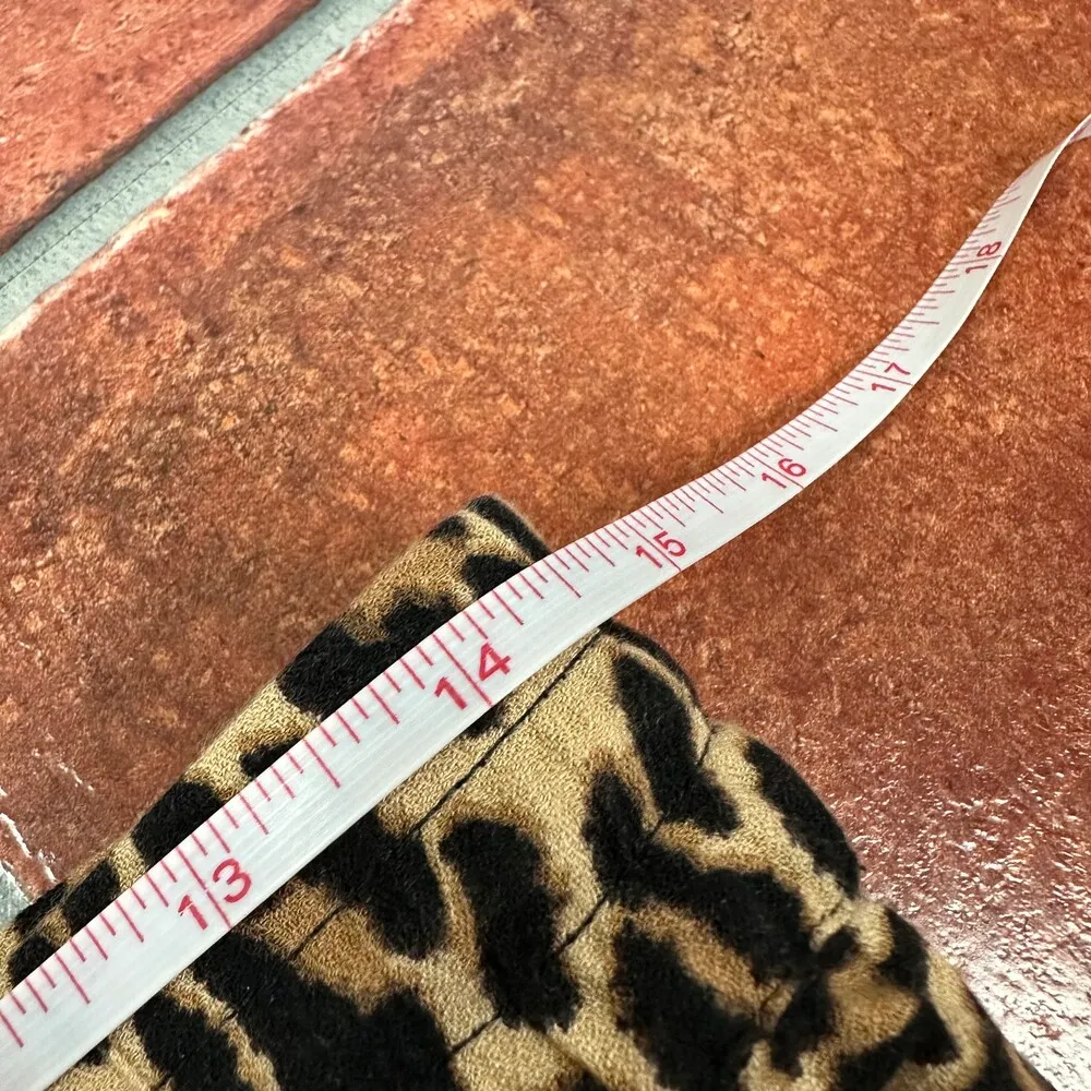 Zadig & Voltaire Leopard Print Elastic Waist Relaxed Pants Size Large - Image 9