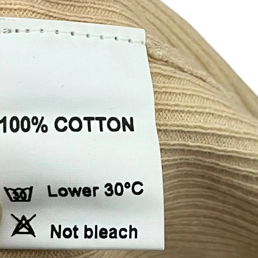 SNDYS Lucid Dress Ribbed Knit Midi Sleeveless Slit Sand Women’s Small Cotton - Image 7