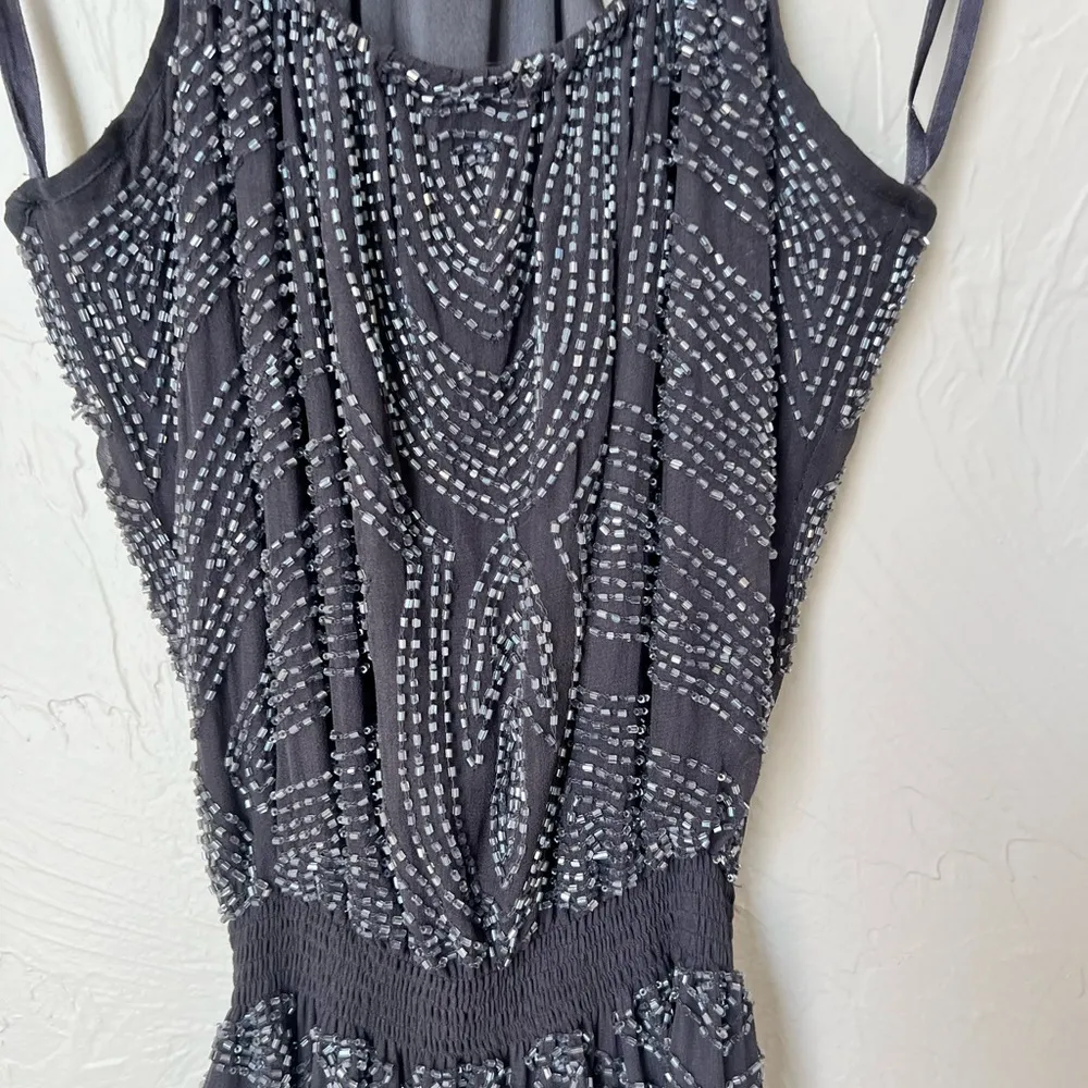 Parker grey beaded Racerback mini dress size XS - Image 4