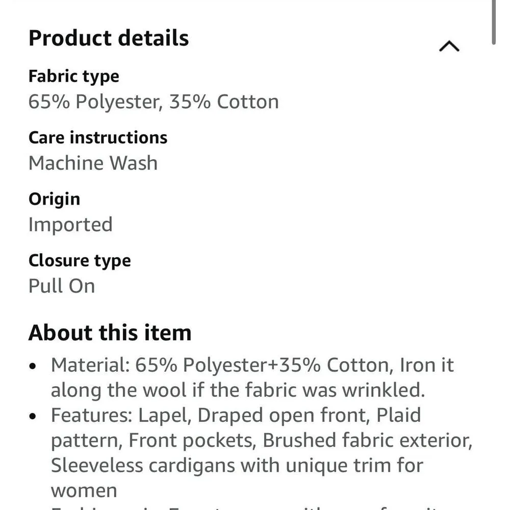 Unidear Buffalo Plaid Open Front Sleeveless Vest W Pockets Womens S New Blue - Image 5