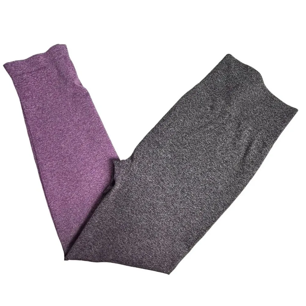 Aerie Women's Ombre Ankle Leggings Size L Gray to Purple Gradient - Image 2
