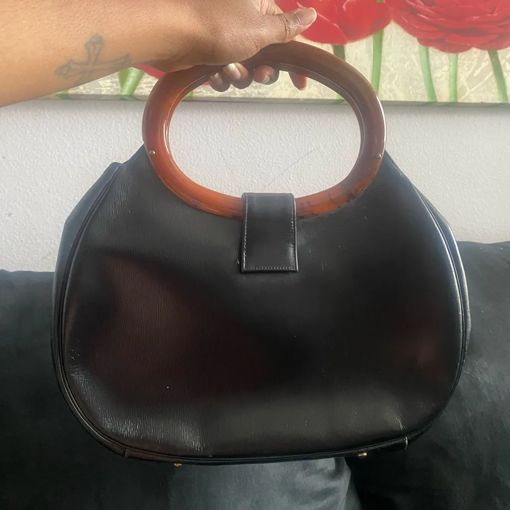 Vintage Inspired 80s Handbag 👝 Black - Image 6