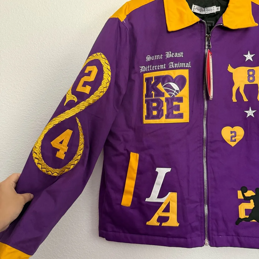 NWT Headgear Classics Kobe Beast 24 Patch Work Jacket in Purple Medium - Image 2