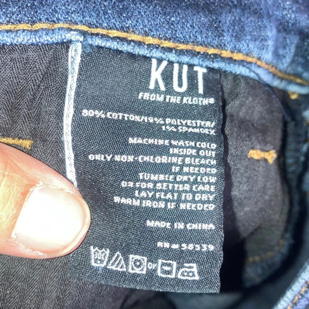 Kut from the Kloth dark wash Midrise cropped jeans non ripped size 6 #756 - Image 5