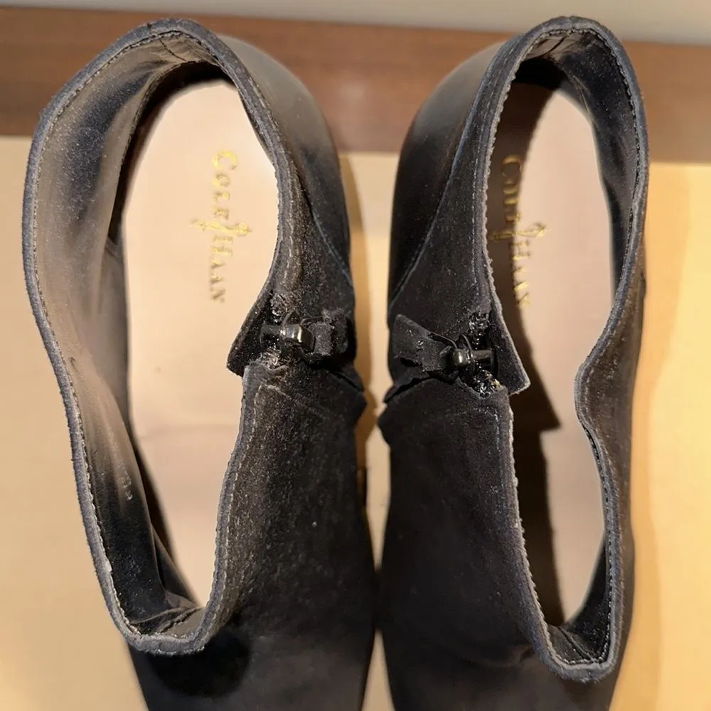 Women’s Cole Haan Miriam Short Boot Black Suede, Size 10, New in Box - Image 8