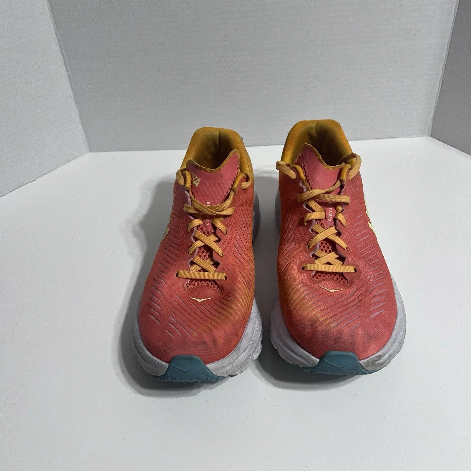 Hoka One One Rincon 3 Shoes Womens Sz 10B Orange Athletic Road Running Sneakers - Image 2
