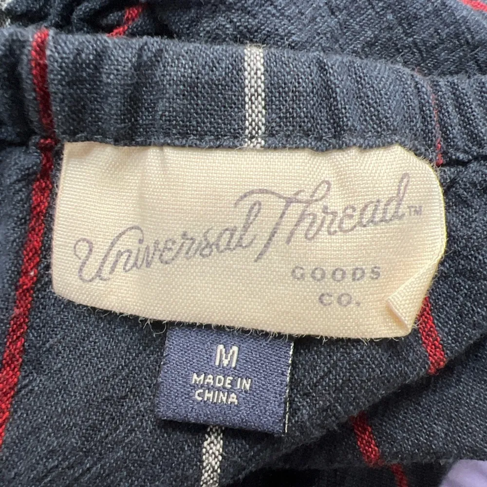 Universal Thread Navy Pinstriped Wide Leg Sleeveless‎ Jumpsuit - Image 7