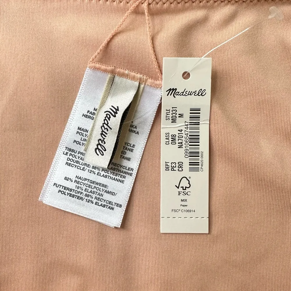 NWT Madewell Second Wave Retro High-Waisted Bikini Bottom Castle Rock Medium - Image 7