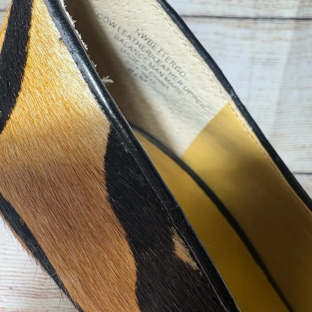 Nine West Sz 8.5 M Animal Print Cow Leather Stiletto Heels - Image 5