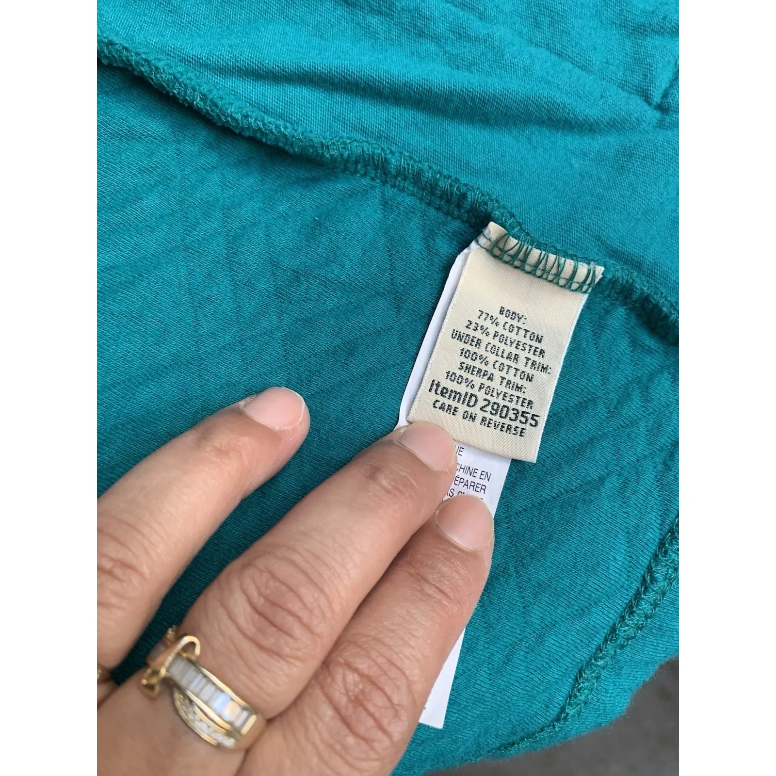 LL Bean jacket, medium size, 100% cotton, women's green 0015 - Image 3