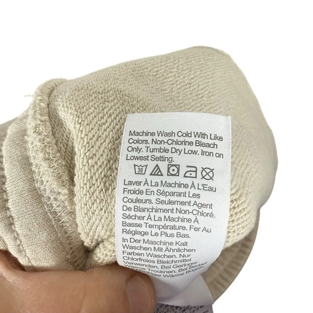 J. Crew Women’s University Terry Long Cutoff Sweat Shorts in Tan Size M - Image 7