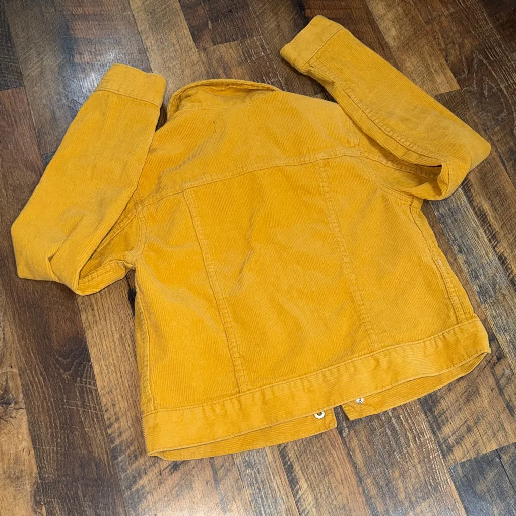 PacSun Mustard Yellow Corduroy Jacket Button Front Womens Teen - Image 8