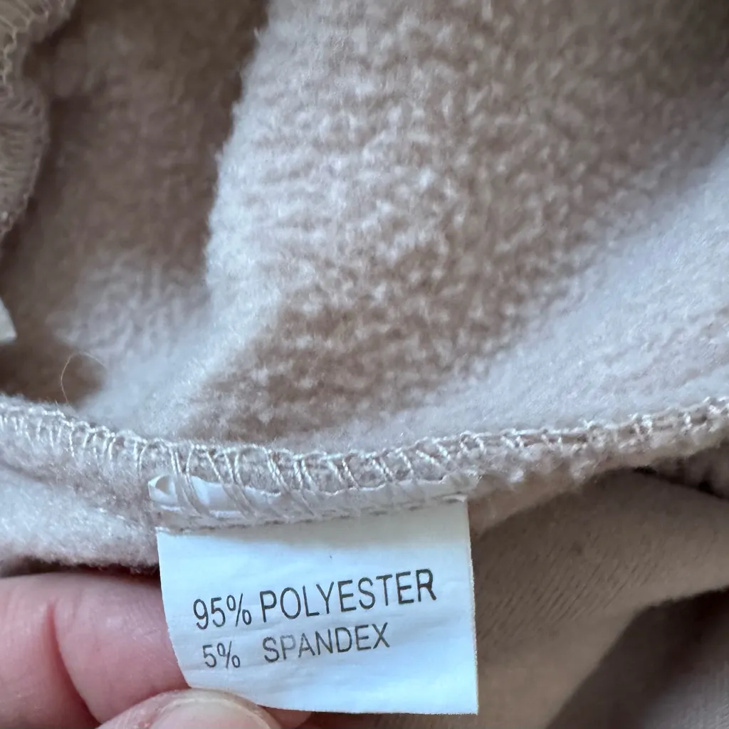 One Eleven Size Small Cozy Tan Jogger Sweatpants - Image 5