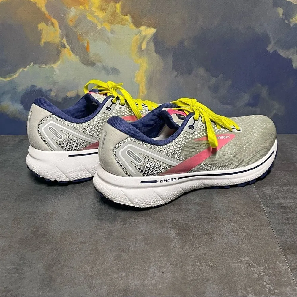 Brooks Ghost 14 Women's Sneakers Grey/Pink/Sulphur Spring Size 8.5B - Image 9
