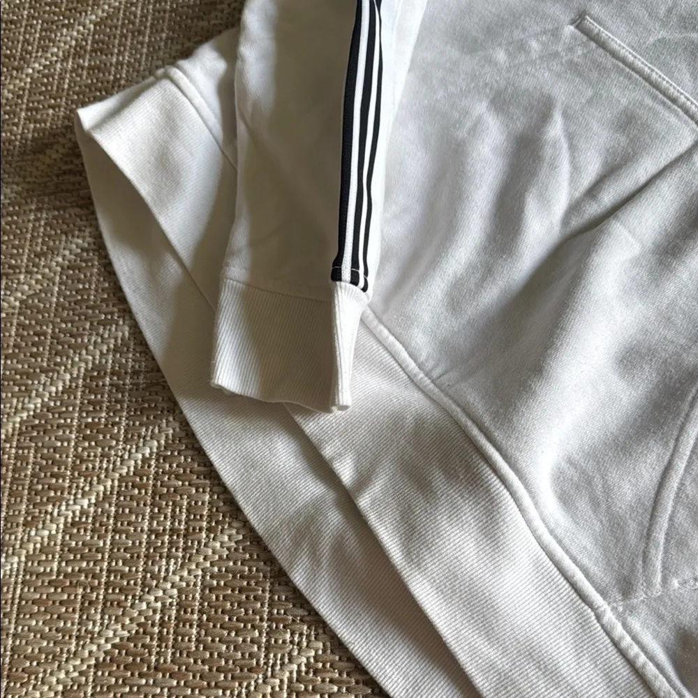 Adidas White Pullover with Black Stripes - Image 4