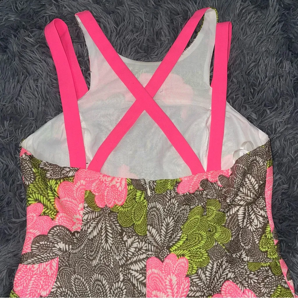 Ark & Co Pink and Green Floral Dress - Image 4