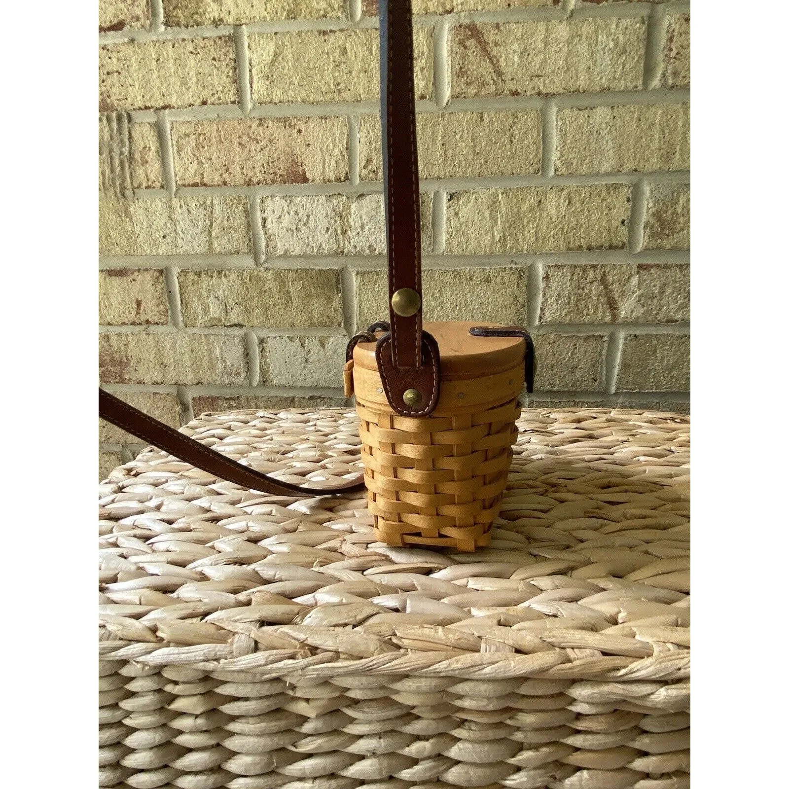 Longaberger Basket Handwoven Made In Ohio USA Crossbody Purse Cottagecore EUC - Image 7