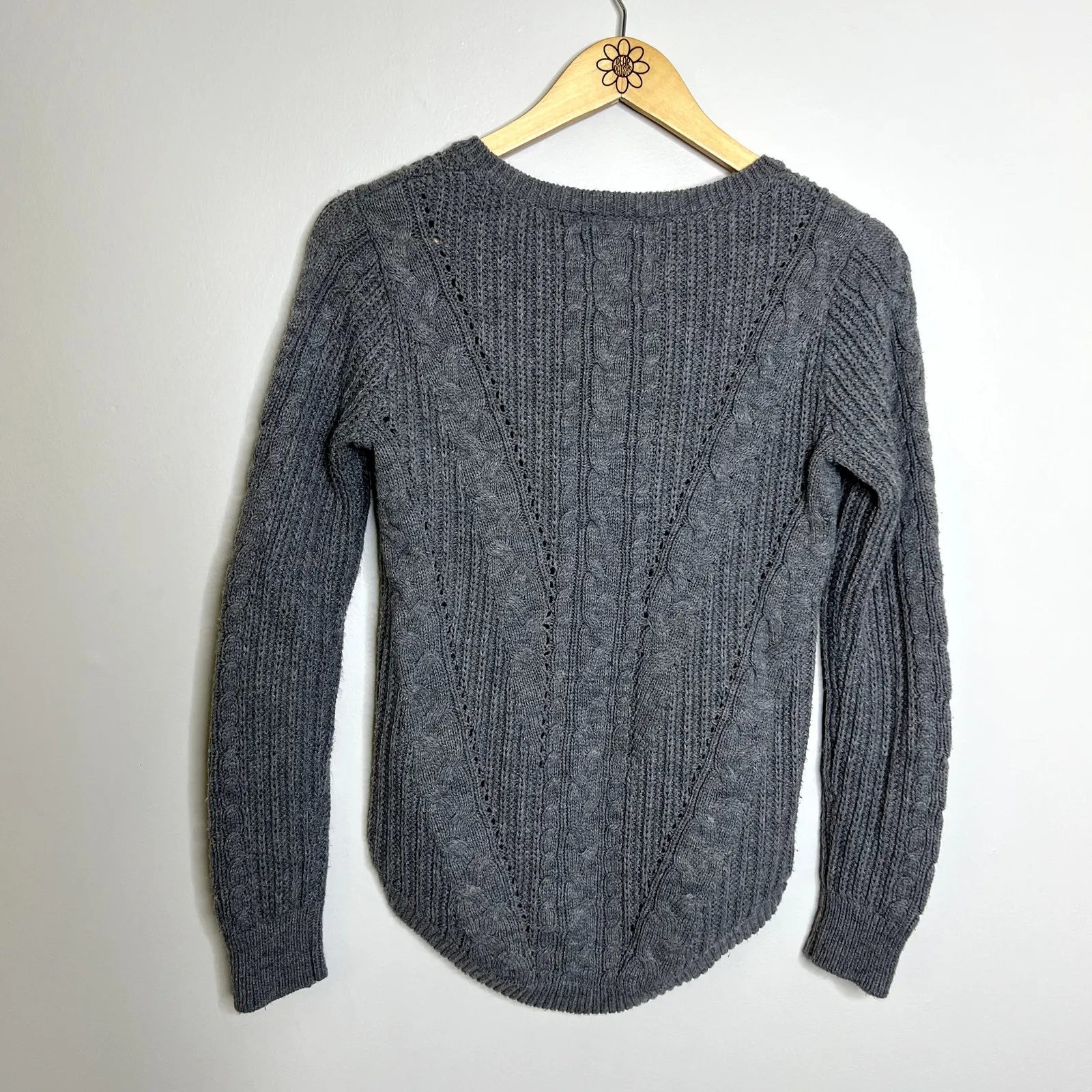 SO Gray Knitted Scoop Neck Sweater - Image 5