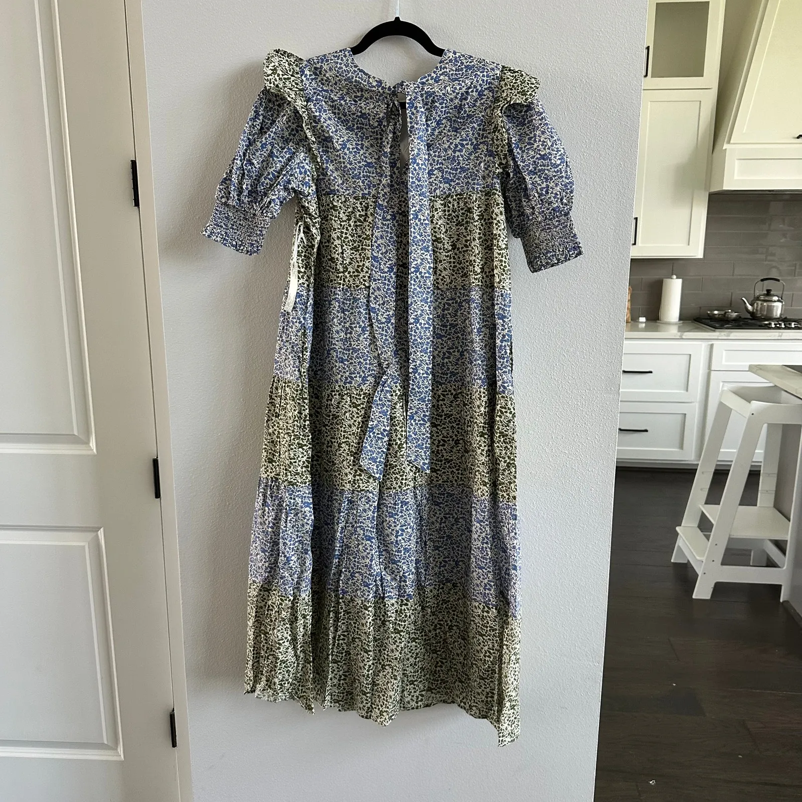 Tuckernuck HYACINTH HOUSE Green & Blue Floral Barton Midi Dress XS New - Image 5