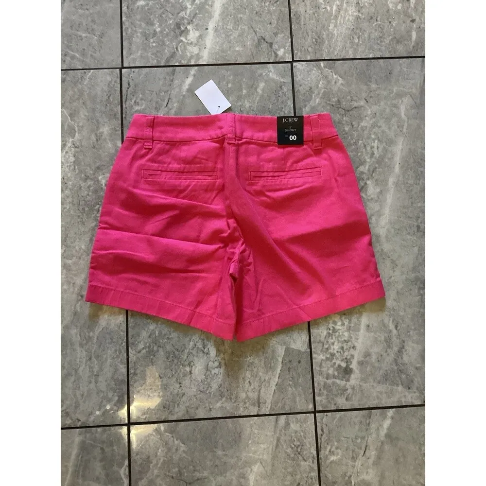 J. Crew 5” Heritage Chino Womens Shorts Vibrant Pink 00 - Image 3