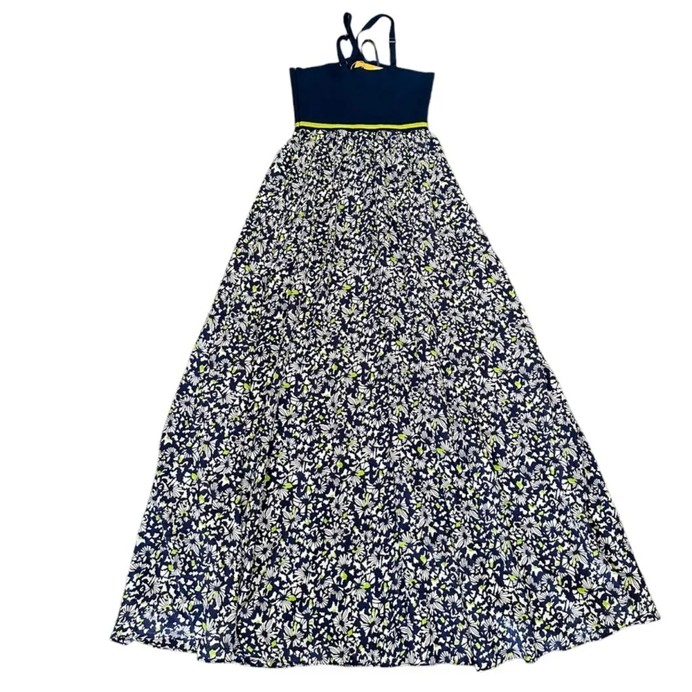 NWT Tanya Taylor Fifi Women's Maxi Dress in Confetti Navy Blue Size Medium - Image 10