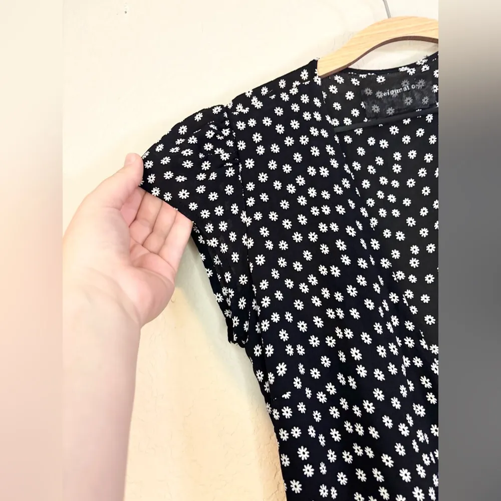 Reformation Adele Mini Wrap Dress Tiny Daisy Print Size M - Image 5