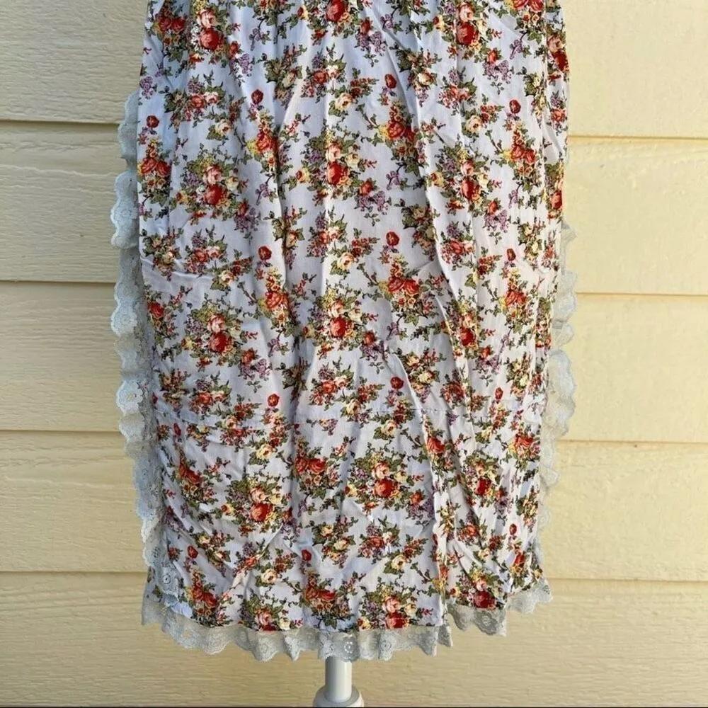 Anthropologie Staring at Stars Floral Strappy Mini Dress M Coquette Cottagecore - Image 7