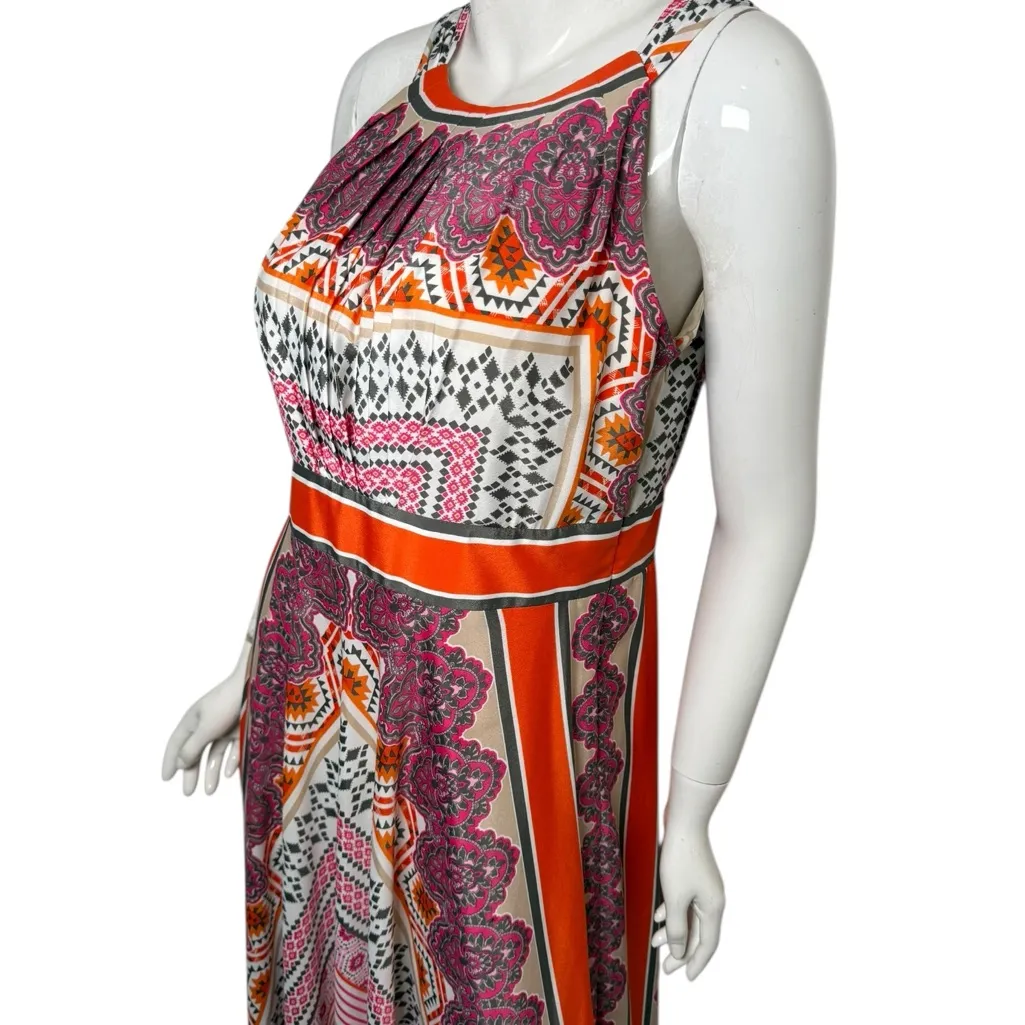 Chico's Chico’s dress halter neck boho Multicolor‎ patchwork print Maxi size 1 medium - Image 2