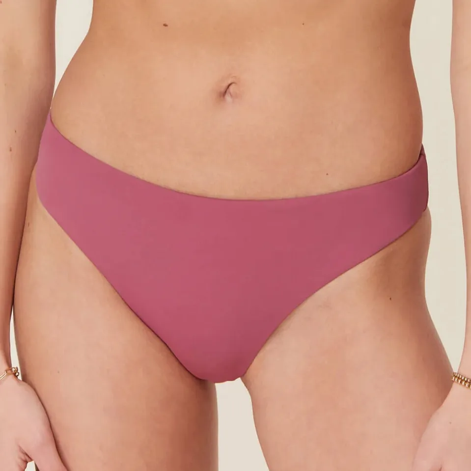 Andie Swim the Symi Bikini Bottom NWT size XL in Mulberry Ruched Back Swimsuit - Image 1