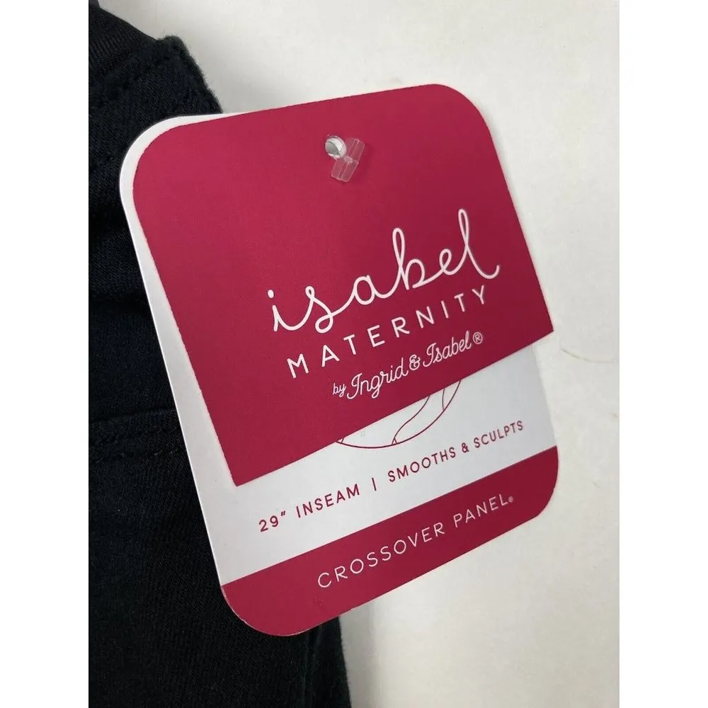 New Isabel Maternity Black Crossover Panel Skinny Pant Womens Size 12/31 Casual - Image 5