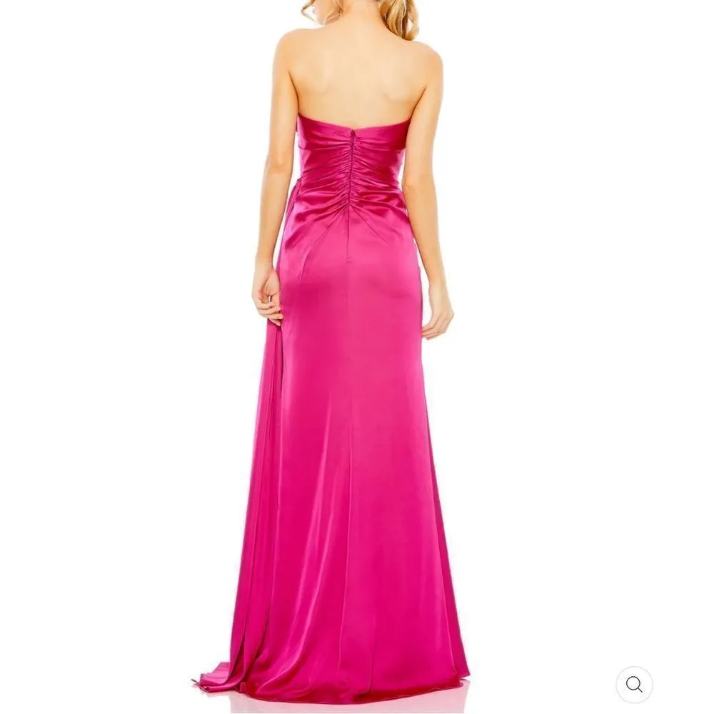Mac Duggal STRAPLESS EMBELLISHED SWEETHEART NECKLINE SATIN GOWN Pink 6 - Image 5