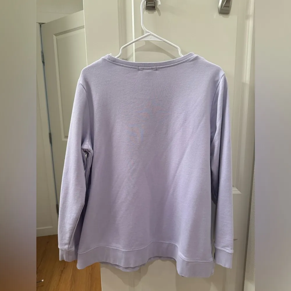 Lands’ End Lavender Crew Neck Sweater - Image 3