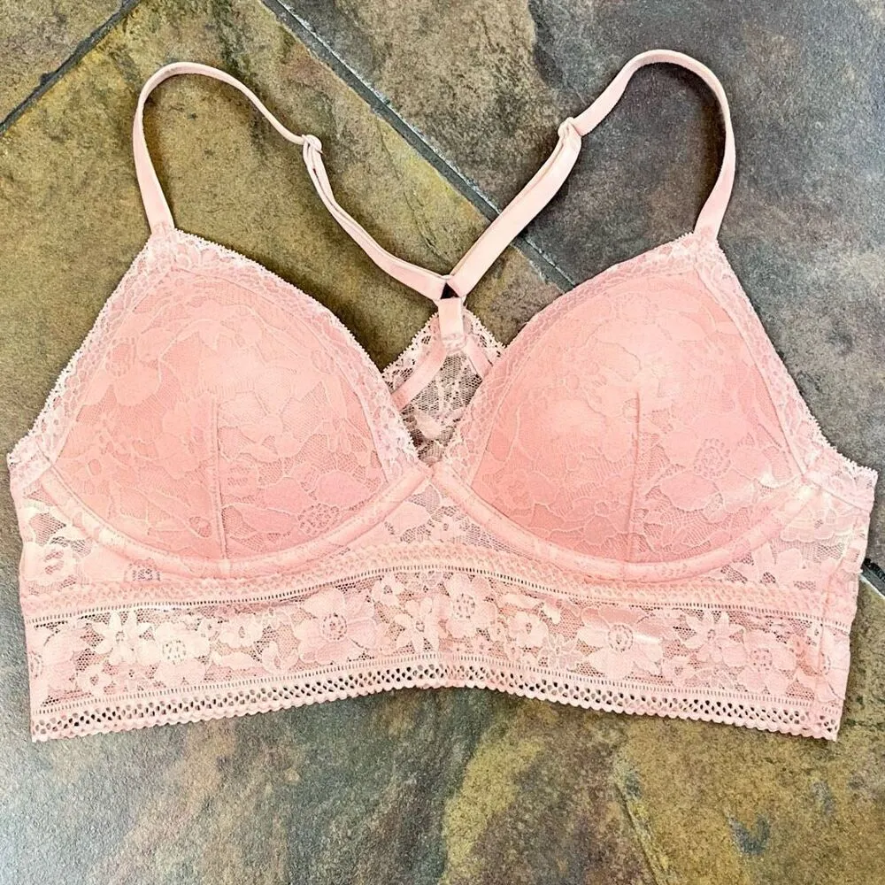 Victoria’s Secret Pink Lace Pull-on Razorback Bra Light Padding Medium - Image 3