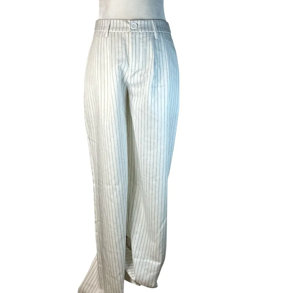 MORE TO COME Jazmine Pants in White Stripe XXSmall New Womens Trousers Size XXS - Image 5