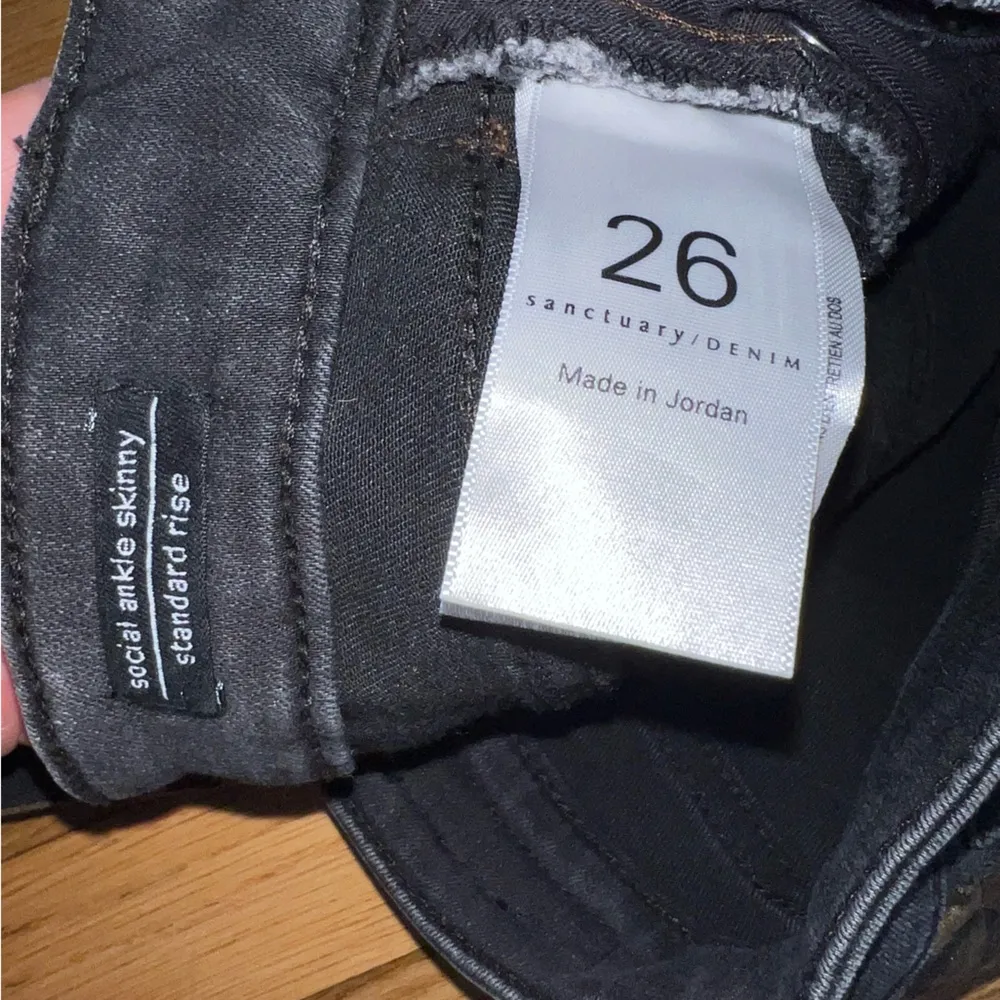 Sanctuary Women's Skinny Jeans - Black with Leopard Accents - Image 5