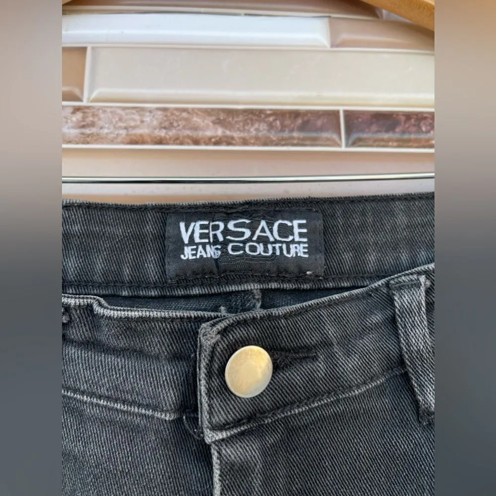 Versace Jeans Couture cropped jeans size 26 Black - Image 2
