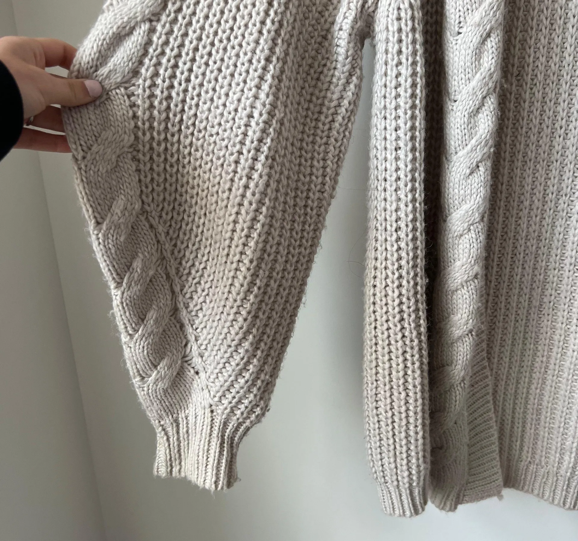 Universal Thread Universal Threads Beige Knitted Chunky Open Cardigan - Image 4