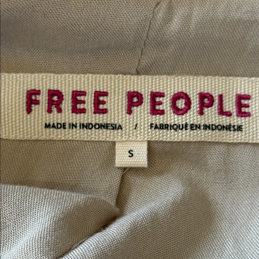 FREE PEOPLE Mari Solid Linen Blend Cream Blazer Size Small - Image 10