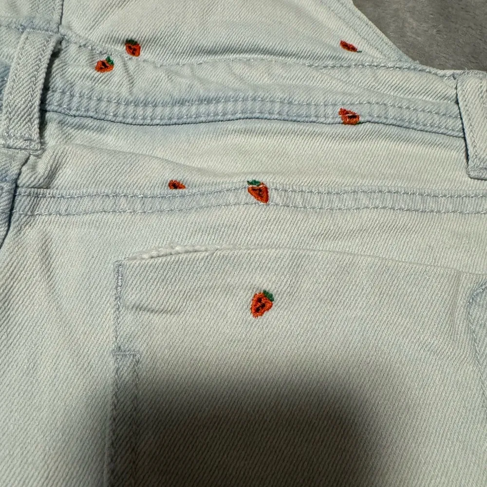 Tinseltown Light Blue Overalls with Red Strawberry 🍓 Accents - Image 3