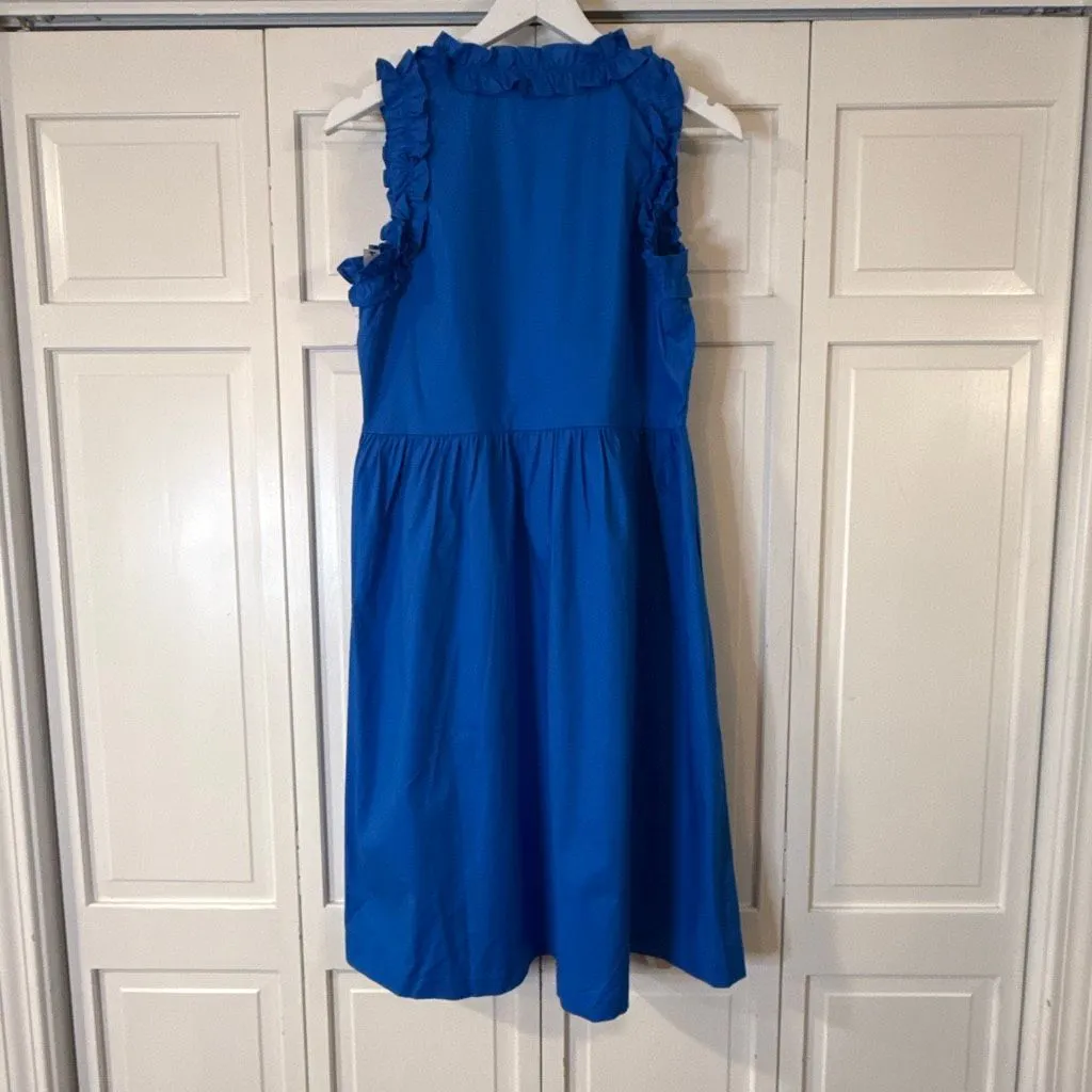 Maggy London NWT blue cotton ruffle sleeve dress 6 - Image 7