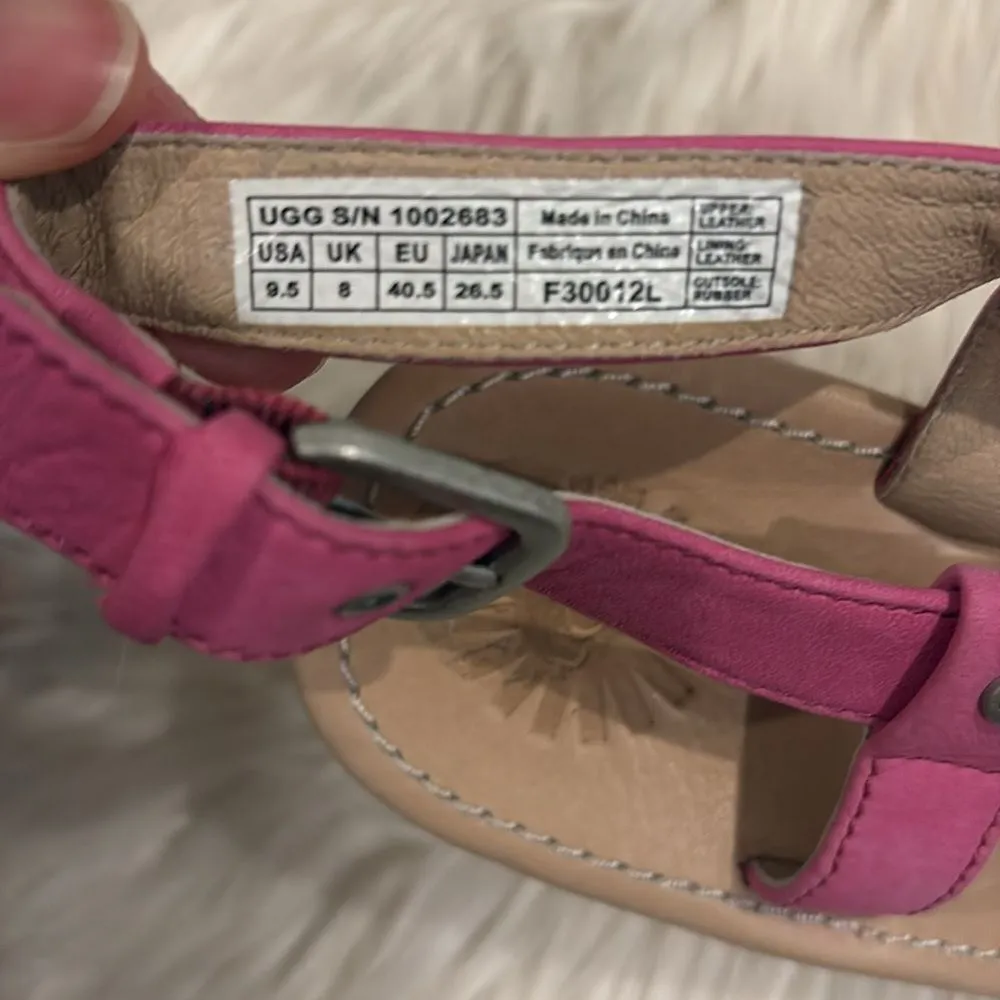 Ugg Pink Gaiana Wedge Sandals - Image 3